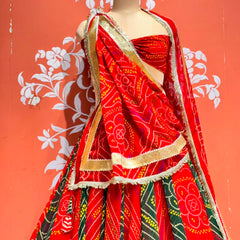 Rajputana Bandhej Lehenga