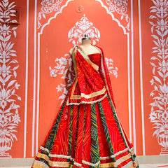 Rajputana Bandhej Lehenga