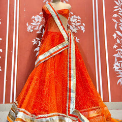 Garba Bandhej Lehenga