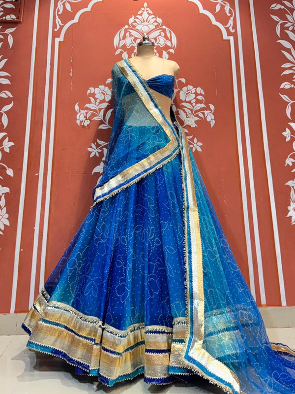 Garba Bandhej Lehenga