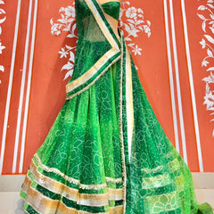 Garba Bandhej Lehenga