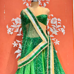 Garba Bandhej Lehenga