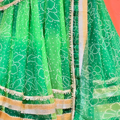 Garba Bandhej Lehenga