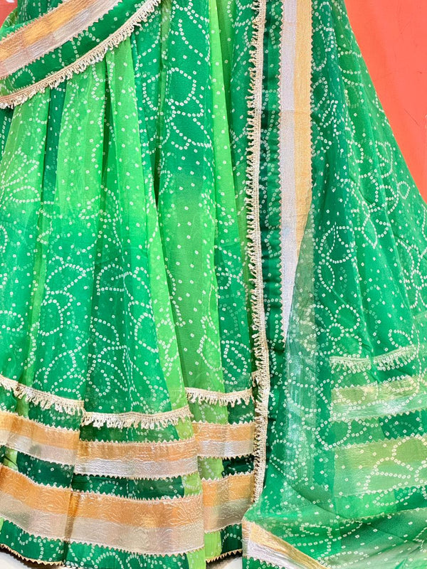 Garba Bandhej Lehenga
