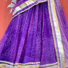 Garba Bandhej Lehenga