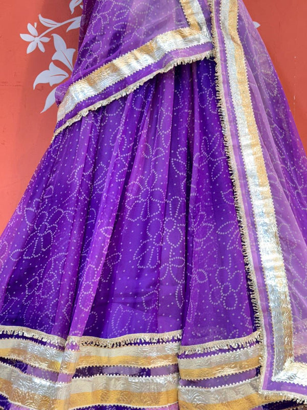 Garba Bandhej Lehenga