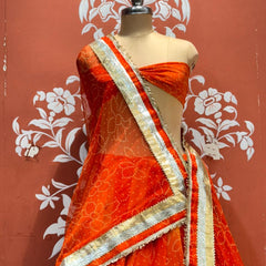 Garba Bandhej Lehenga
