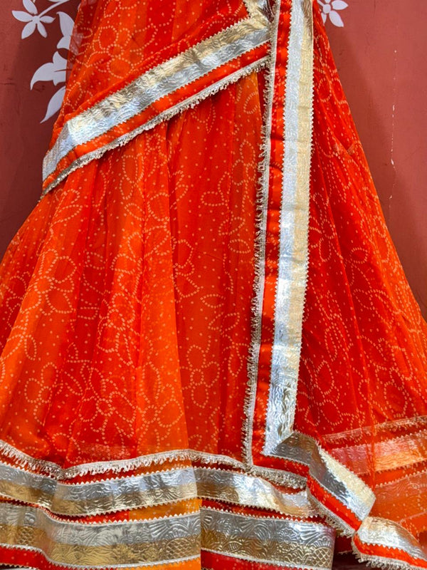 Garba Bandhej Lehenga