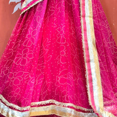 Garba Bandhej Lehenga
