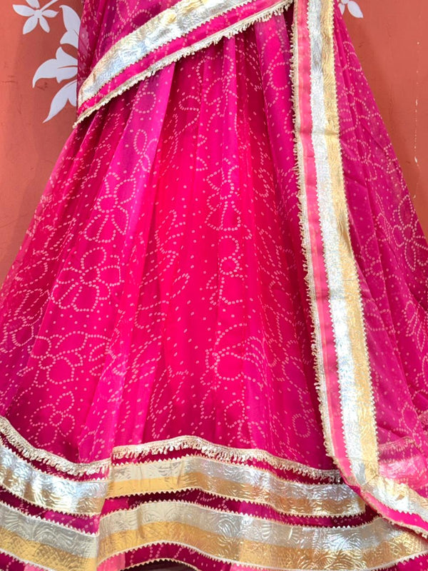 Garba Bandhej Lehenga