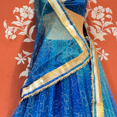 Garba Bandhej Lehenga