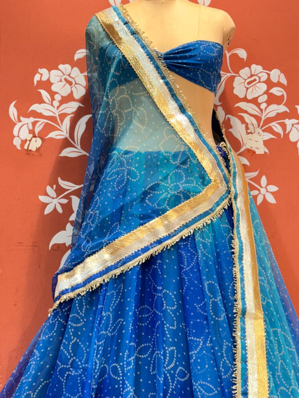 Garba Bandhej Lehenga