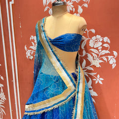 Garba Bandhej Lehenga