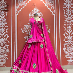 Gajji Soft Satin Silk Lehenga