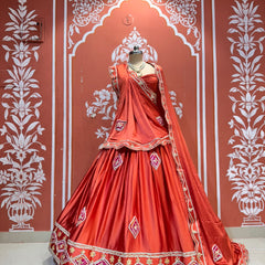 Gajji Soft Satin Silk Lehenga