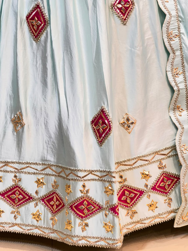 Gajji Soft Satin Silk Lehenga