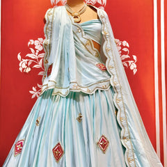 Gajji Soft Satin Silk Lehenga