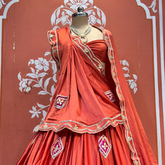 Gajji Soft Satin Silk Lehenga