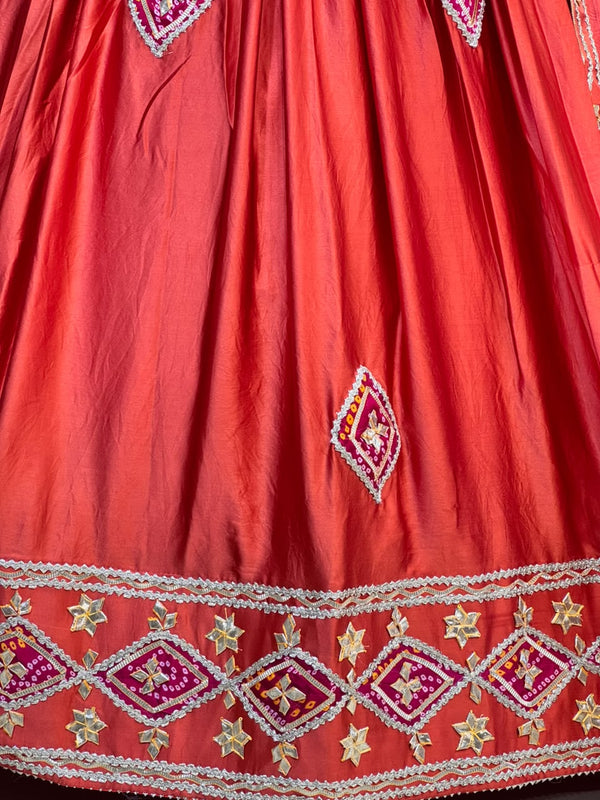 Gajji Soft Satin Silk Lehenga