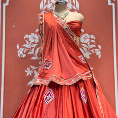 Gajji Soft Satin Silk Lehenga