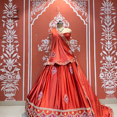 Gajji Soft Satin Silk Lehenga