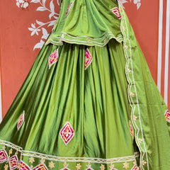 Gajji Soft Satin Silk Lehenga