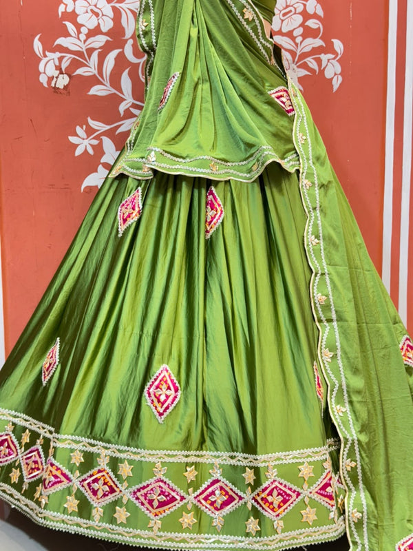Gajji Soft Satin Silk Lehenga