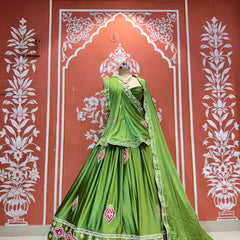 Gajji Soft Satin Silk Lehenga