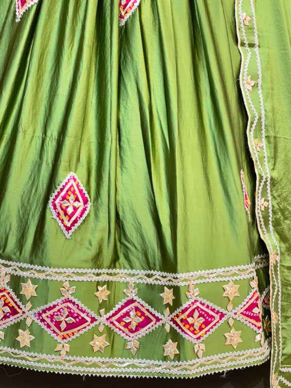Gajji Soft Satin Silk Lehenga
