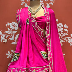 Gajji Soft Satin Silk Lehenga