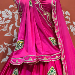 Gajji Soft Satin Silk Lehenga