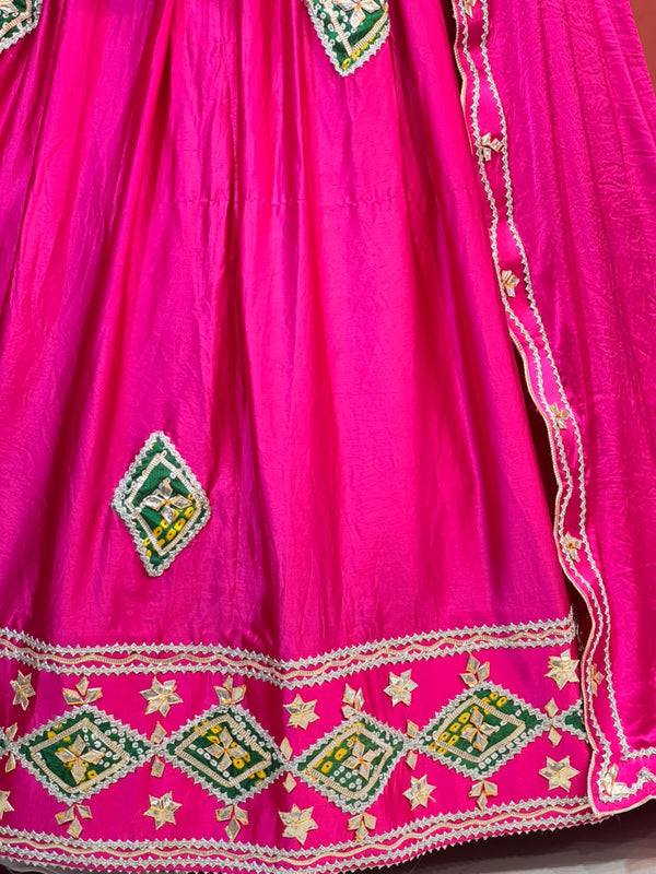 Gajji Soft Satin Silk Lehenga