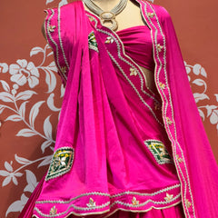Gajji Soft Satin Silk Lehenga