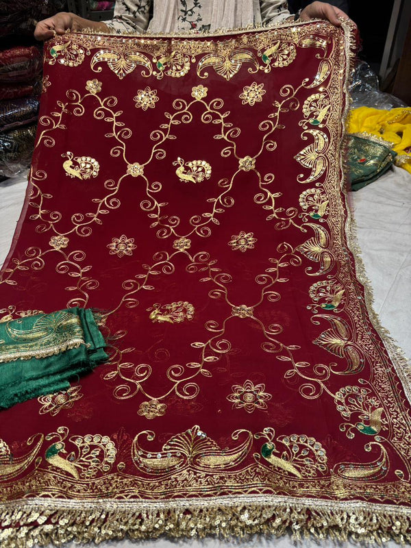 Royal Georgette Kasab Sequence Work Saree