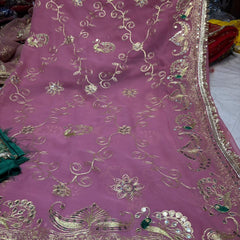 Royal Georgette Kasab Sequence Work Saree