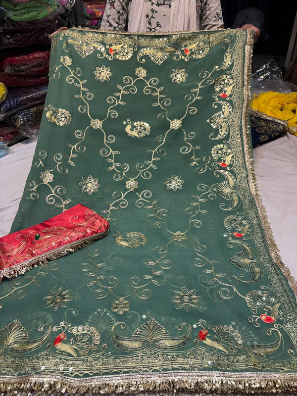 Royal Georgette Kasab Sequence Work Saree