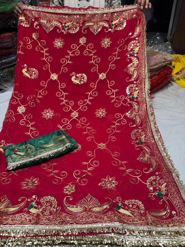Royal Georgette Kasab Sequence Work Saree