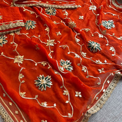 Pure Chiffon Gota Patti Saree