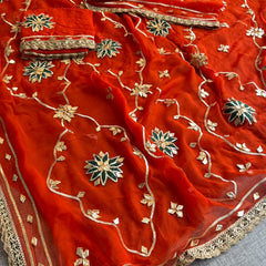Pure Chiffon Gota Patti Saree