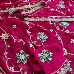 Pure Chiffon Gota Patti Saree