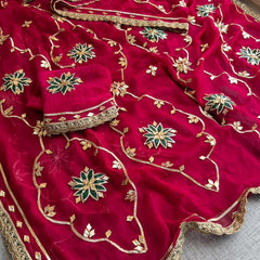 Pure Chiffon Gota Patti Saree