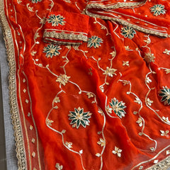 Pure Chiffon Gota Patti Saree