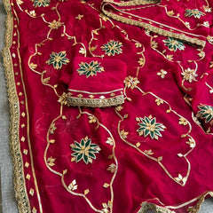 Pure Chiffon Gota Patti Saree
