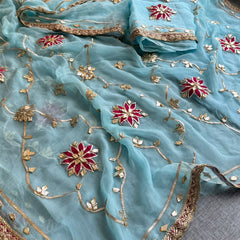 Pure Chiffon Gota Patti Saree