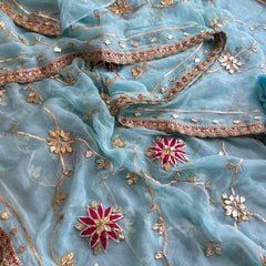 Pure Chiffon Gota Patti Saree