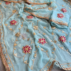 Pure Chiffon Gota Patti Saree