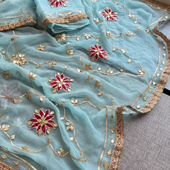 Pure Chiffon Gota Patti Saree