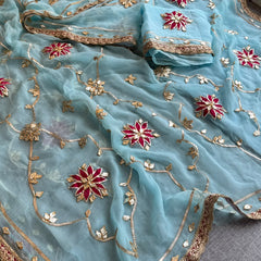 Pure Chiffon Gota Patti Saree