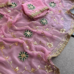 Pure Chiffon Gota Patti Saree