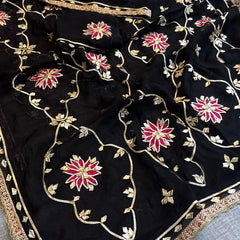 Pure Chiffon Gota Patti Saree